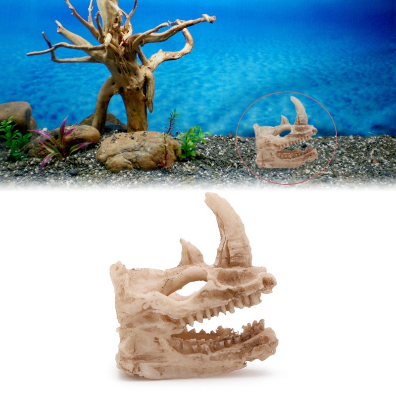 Cráneo De Resina Decoración APE Cabra Rhino Tanque Ornamento Acuario Decoración Paisajismo 
