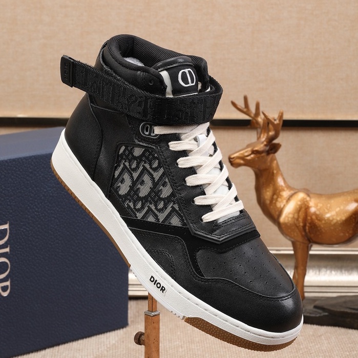 Dior Hombres Premium Flat High Top Casual Tenis Zapatos 38-46/Caja Original