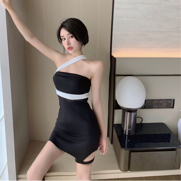 ❤✪Mujeres 2021 verano nuevo diseño de estilo hyuna sentido vestido de  cuello colgante estilo Hepburn top de tubo sin mangas pequeño vestido negro  tendencia | Shopee México
