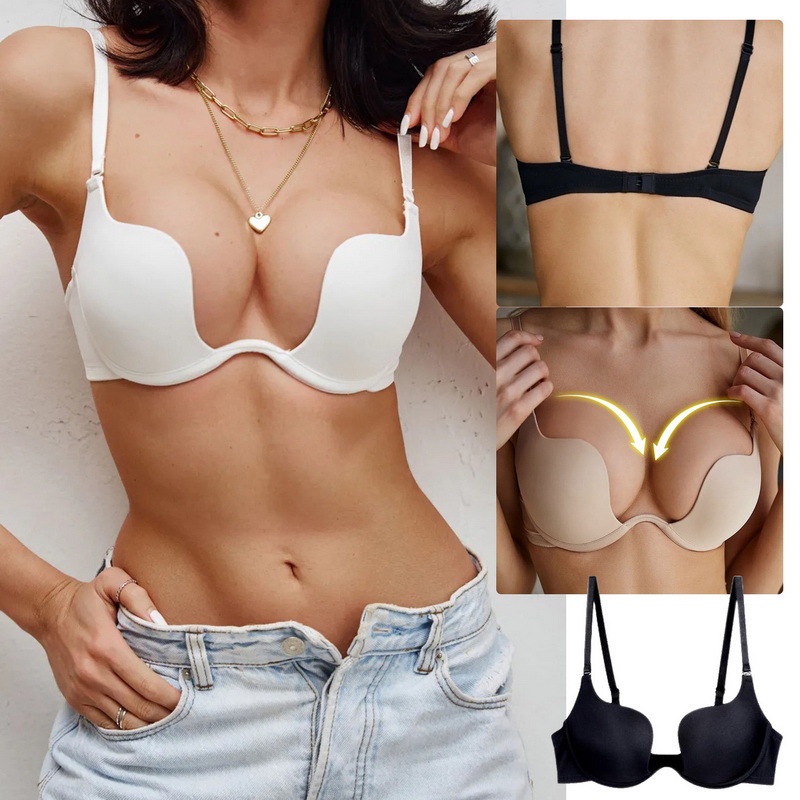 Brasier Sexy Para Mujer/Cuello En V/Sujetador Up Invisible/SostéN Suave Y CóModo Sin | Shopee México