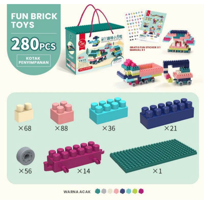 280 piezas LEGO bloques de construcción Sun BRICK