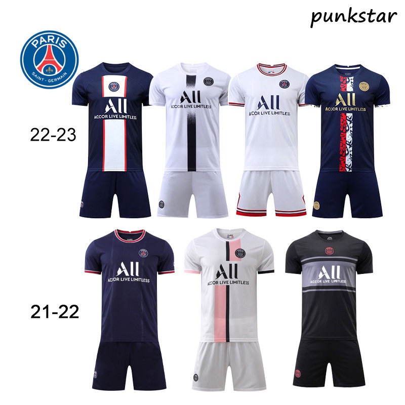 Temporada Psg Paris Saint Germain Messi Neymar Mbappe Home Football Uniforme Set