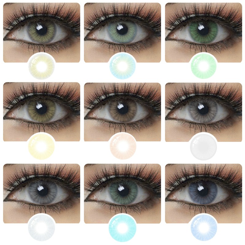 Color Lens Eyes 2pcs Plano Power Contact Lenses For Eyes Beauty Contact