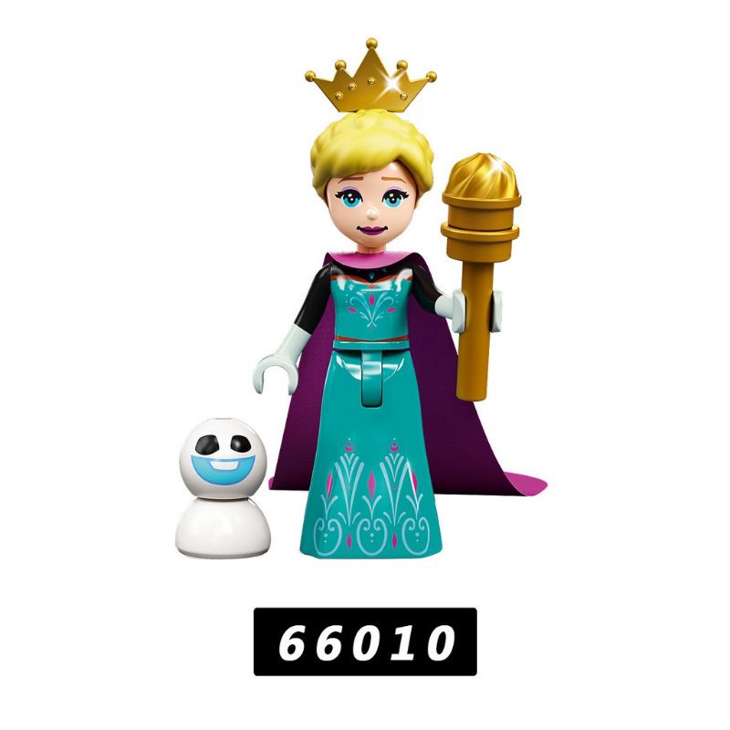 Lego Elsa minifigura princesa Olaf Anna Ariel Jasmine Luffy