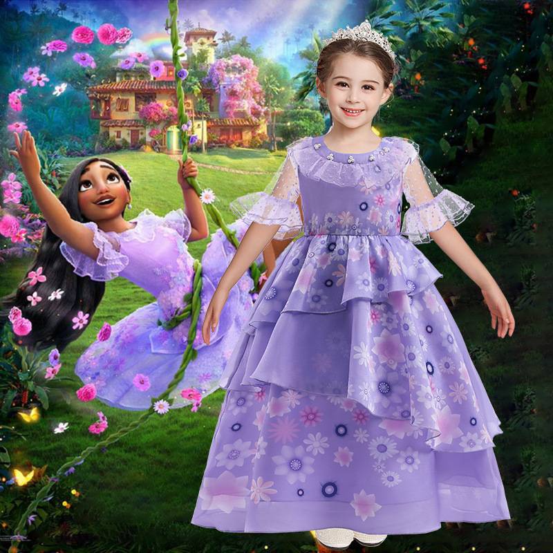Disney Encanto ISABELA Cosplay Disfraz De Princesa Vestido Para Niños Niñas  Verano Fiesta De Halloween | Shopee México