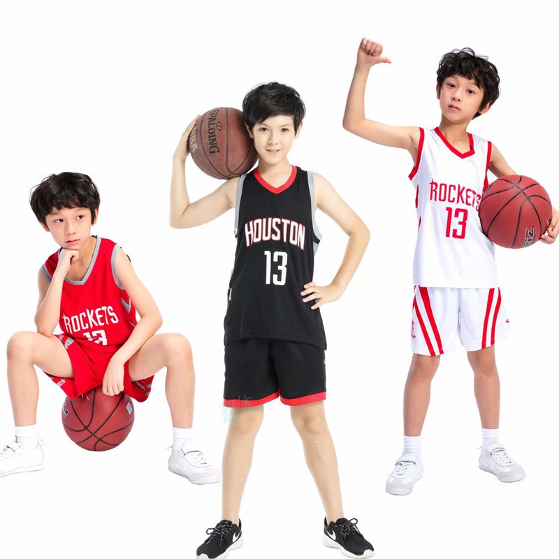 Ropa Ropa unisex para niños Deporte y fitness James Harden Houston Rockets #13 Vintage NBA Basketball Jersey Campeón Jóvenes Niños De 10 a 12 años 