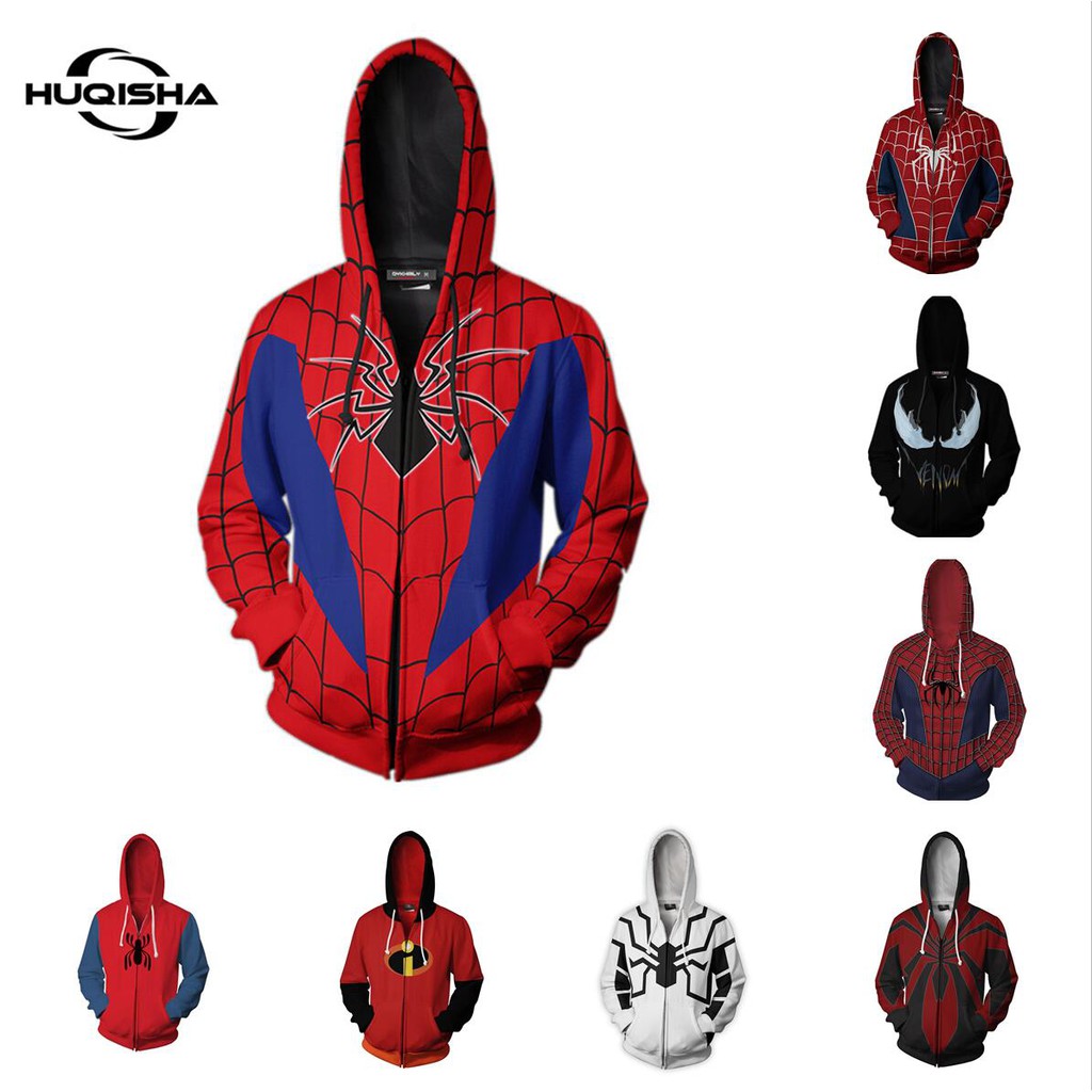 Superhero Spiderman Venom Sudaderas Hombre Mujer Impreso 3D Moda Casual  Streetwear Chaqueta | Shopee México