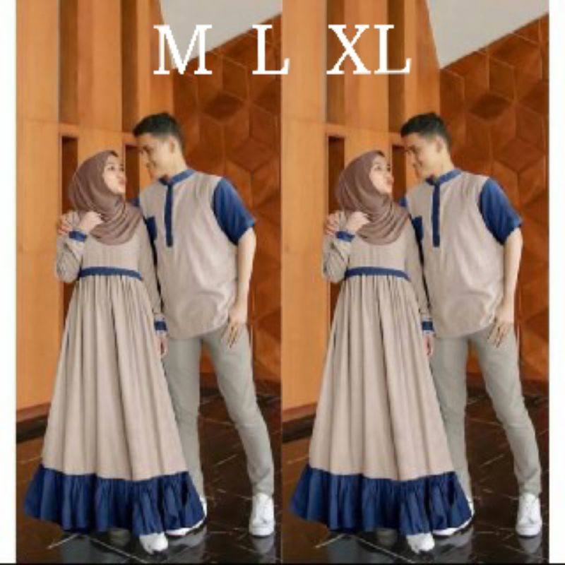 Morlino - GAMIS ropa vestido pareja M L XL JUMBO BUSUI brazo corto brazo  corto Moco CHOCO CHOCO Chocolate marcado uniforme Color liso azul viejo  marino NAVI CHOCO CHOCO CHOCO Brown marcado