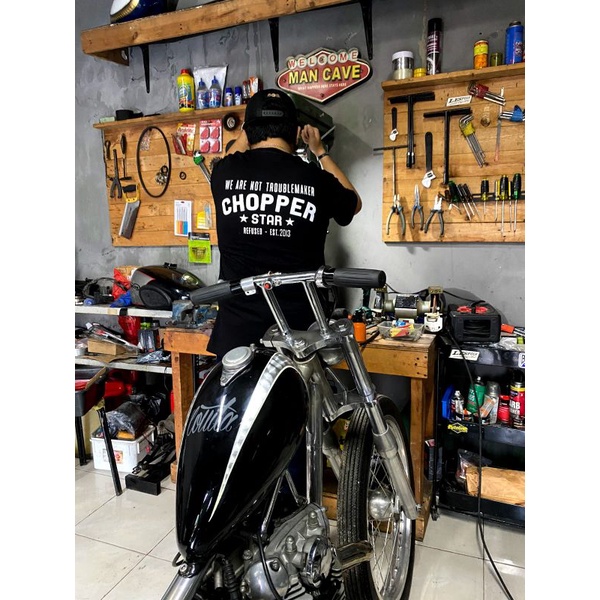 Camiseta unisex rechazada motocicletas chopper