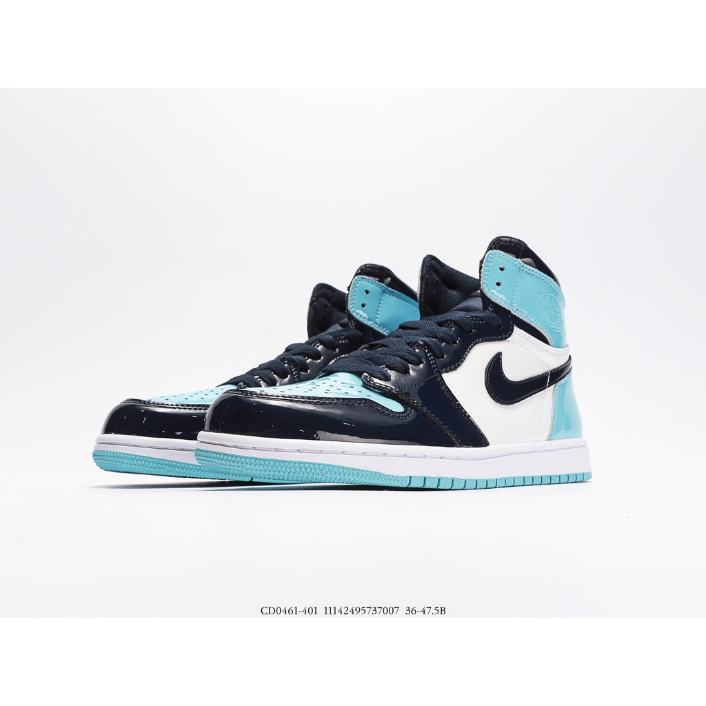 Nike Jordan 1 OG North Carolina Azul Charol De Baloncesto De Corte Alto Casuales | Shopee México