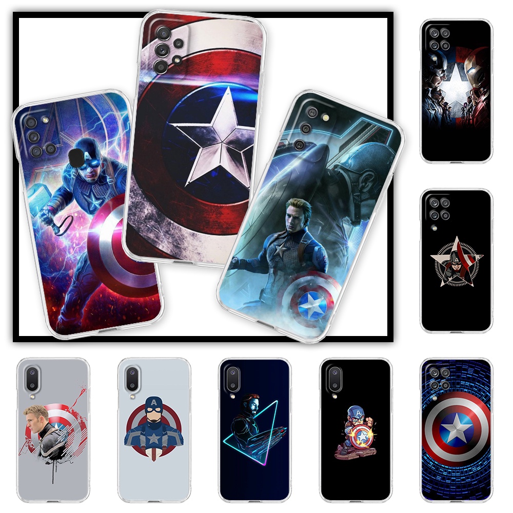 Funda Capitán Marvel América Para Samsung A12/A22/A22S/A52/A52S/A72 Transparente Para Teléfono