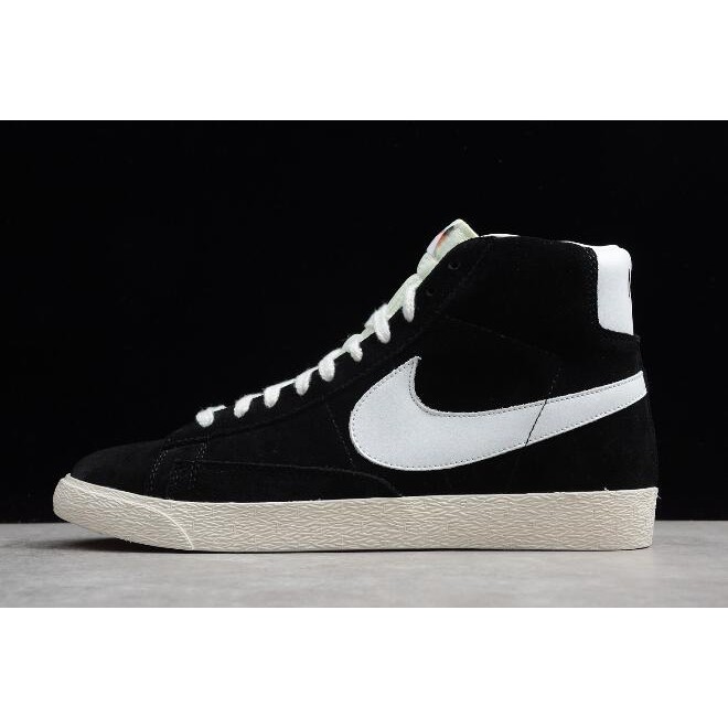 nike blazer mid black white