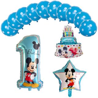 13pcs Nuevo 1er Cumpleanos Decoracion Globos Mixto Mickey Mouse Digital Pelicula De Aluminio Globo Conjunto De Globos Bebe Fiesta De Cumpleanos Decoracion Globos Shopee Mexico
