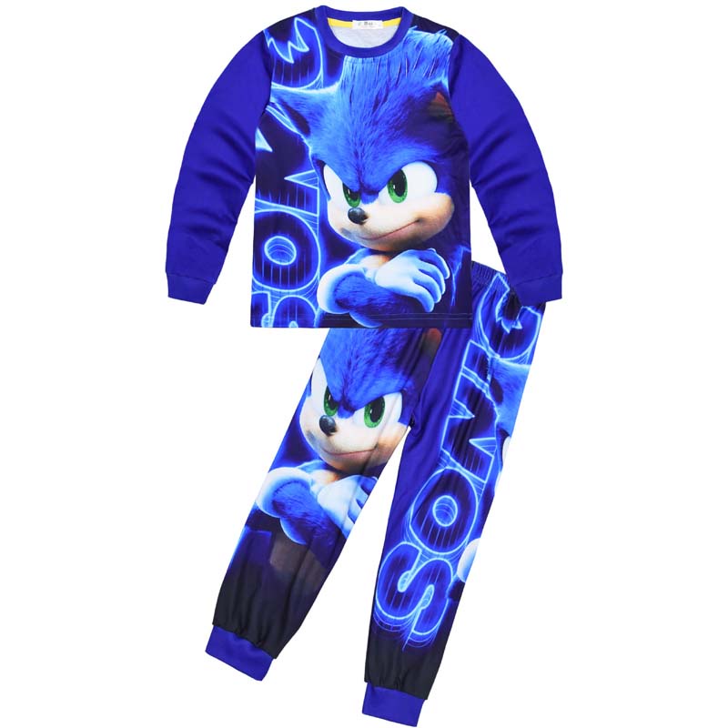 Sonic The Hedgehog Niños Niña Pijamas De Dibujos Conjuntos De Para Ropa De Dormir Manga Larga Unisex Algodón Shopee México