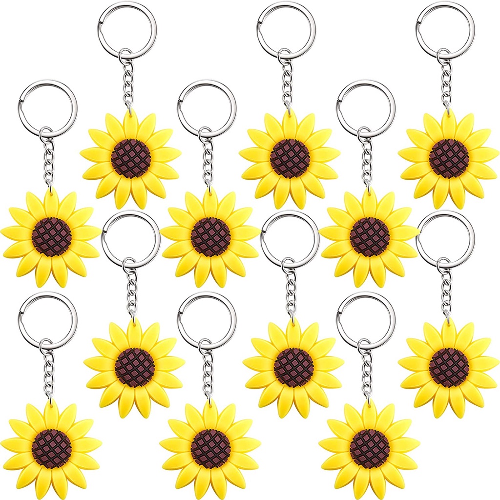 12 Piezas De Girasol Llaveros Colgantes Mochila Colgante Botón Llavero Para  Verano Fiesta De Cumpleaños Favores De La Escuela Recompensa | Shopee México