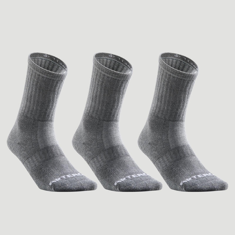 DF-ES 1 par de Calcetines Deportivos de algodón Unisex Calcetines a Rayas hasta la Pantorrilla Calcetines cálidos y Gruesos Tobillo Calcetín Deportivo Cojín Confort Color: Blanco y Negro a Rayas