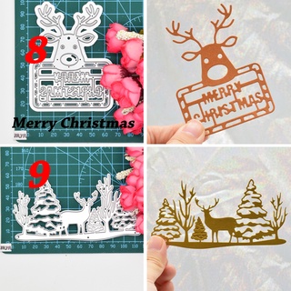 Tarjeta de Navidad que hace la herramienta de decoración Marco Yiyilam Troquelado de Metal Plantilla Strap Scrapbook Álbum Tarjeta de papel DIY Artesanía 