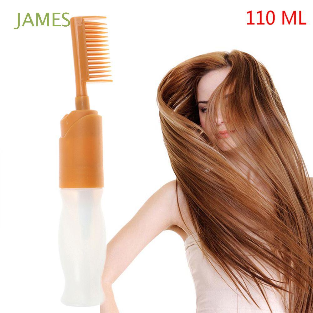 JAMES Profesional Botella de cepillo de tinte para el cabello Portátil Con  cepillo aplicador Botella para teñir el cabello 110ml Herramienta de peinado  Con dientes de peine Tratamiento de aceite caliente Botella