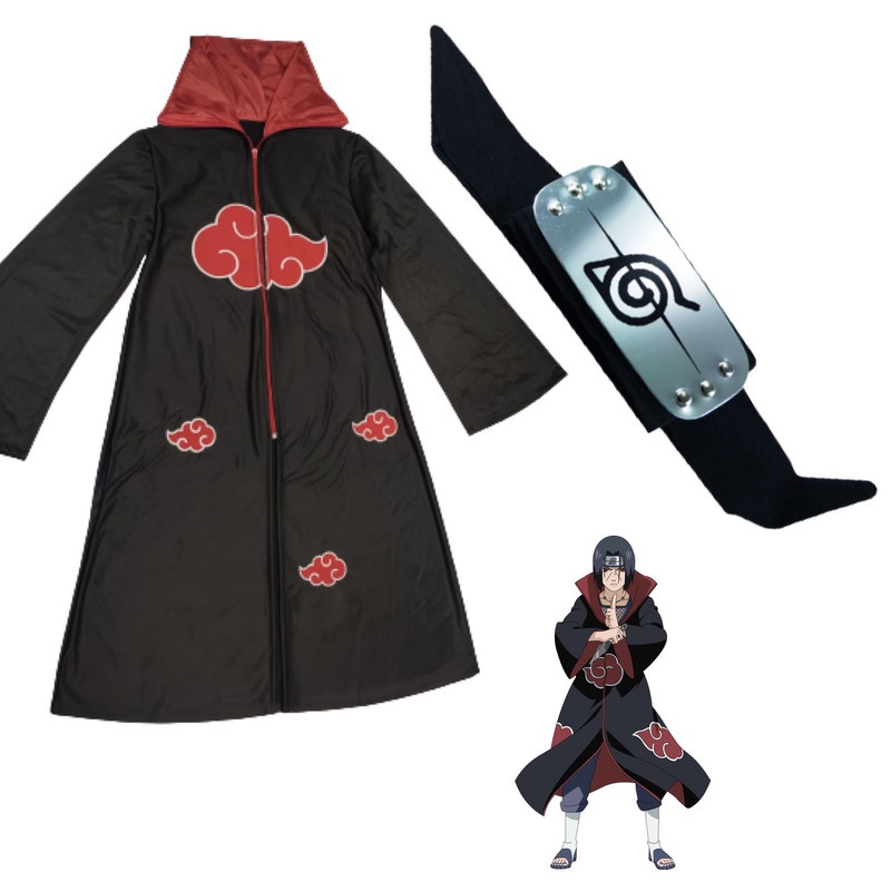 Cosplay Naruto Disfraz Combo Adulto Itachi Clan Uchiha: 1 Banda Aldea ...