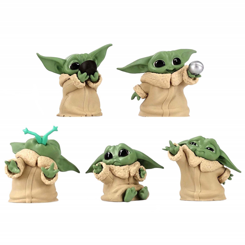 qinwyuy 5 unids/Set Star Wars Mandalorian Baby Yoda dibujos animados figura  de acción juguete adorno regalo | Shopee México