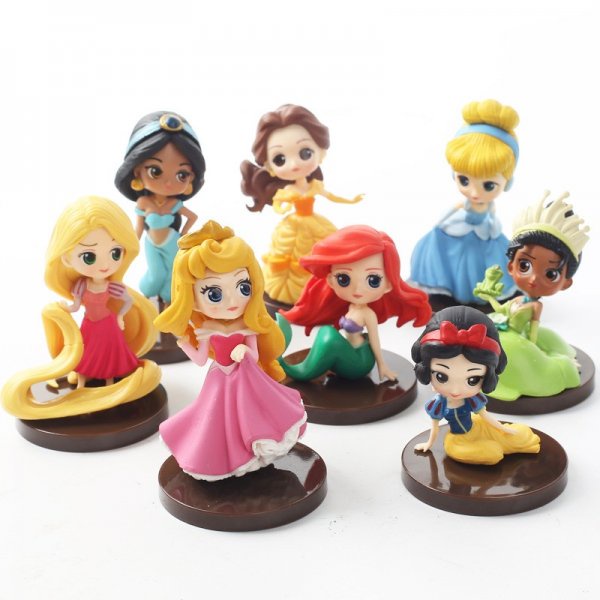8 Figuras de Coleccion Princesas Disney Cenicienta
