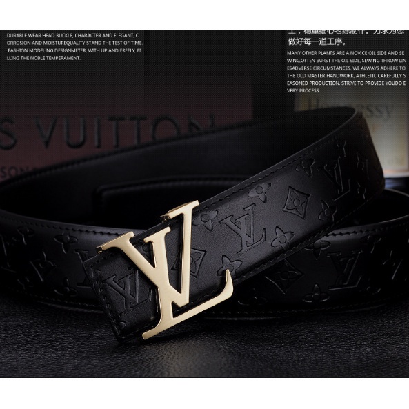 lv Vuitton cinturones 120cm con caja hombres cinturones cuero genuino correa de lujo correa masculina cinturón para hombre y mujer | Shopee México