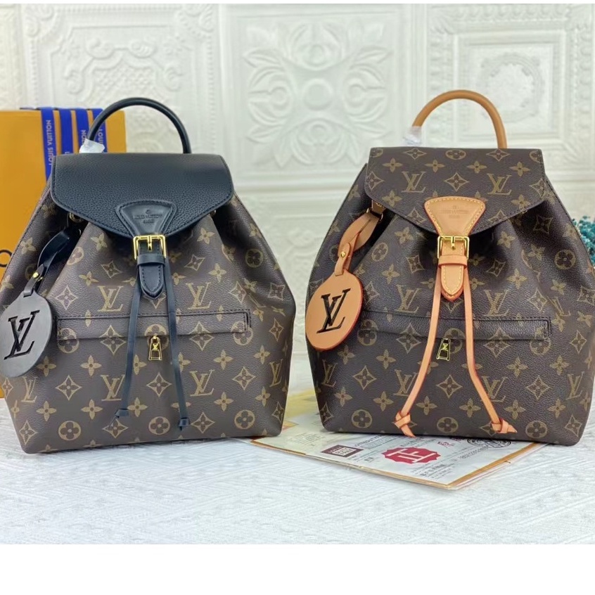 Prepárese salir] Original auténtica 100% Louis Vuitton LV mochila para mujer moda mochila portátil simple y versátil de gran | Shopee México