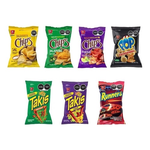 Botanas Barcel, Takis, Papas Chips, Pop, Runners Shopee México
