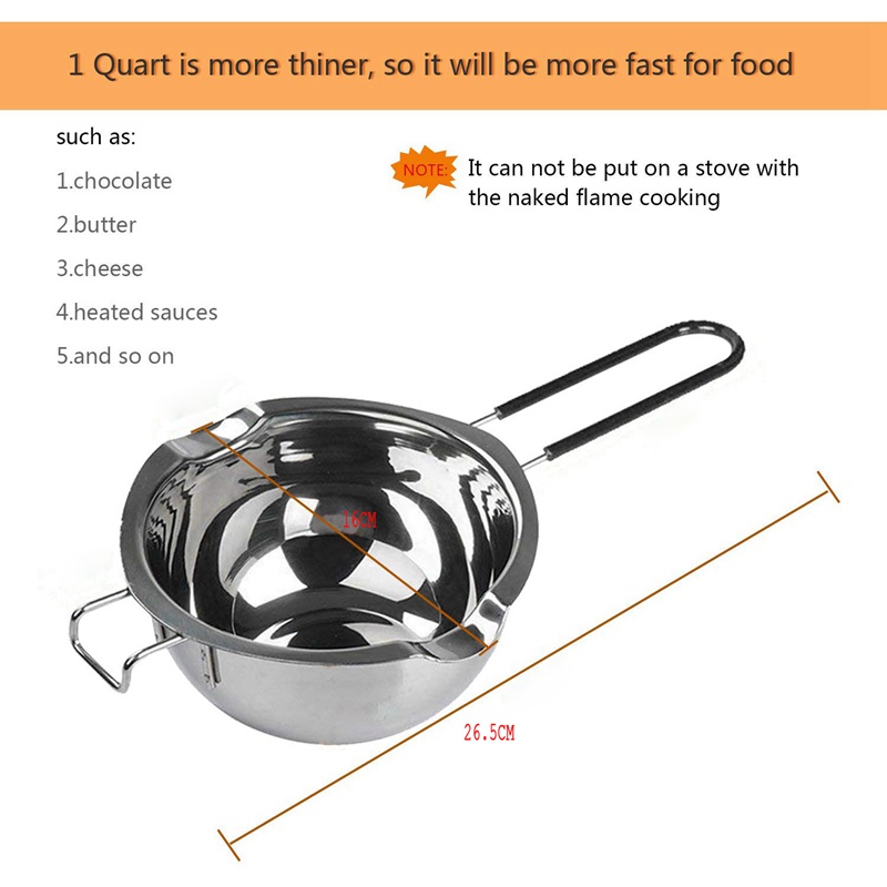 Butter Caramel and Candy- Steel Melting Pot Heat-Resistant Handle for Chocolate SNOWINSPRING 2-Pack Stainless Steel Double Boiler 2 Cup Capacity Cheese Universal Pad Butter Caramel and Candy- Steel Melting Pot Heat-Resistant Handle for Chocolate SNOWINSPRING 2-Pack Stainless Steel Double Boiler 2 Cup Capacity Cheese Universal Pad