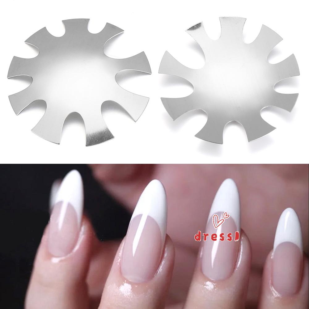 Dress1 Nail Tool Kit Easy French Smile Cut V Line Nail Cutter Short Almond Shape Pro 9 Size New Hot Pink White French Nails Acrylic Tips Manicure Edge Trimmer Silver Shopee Mexico