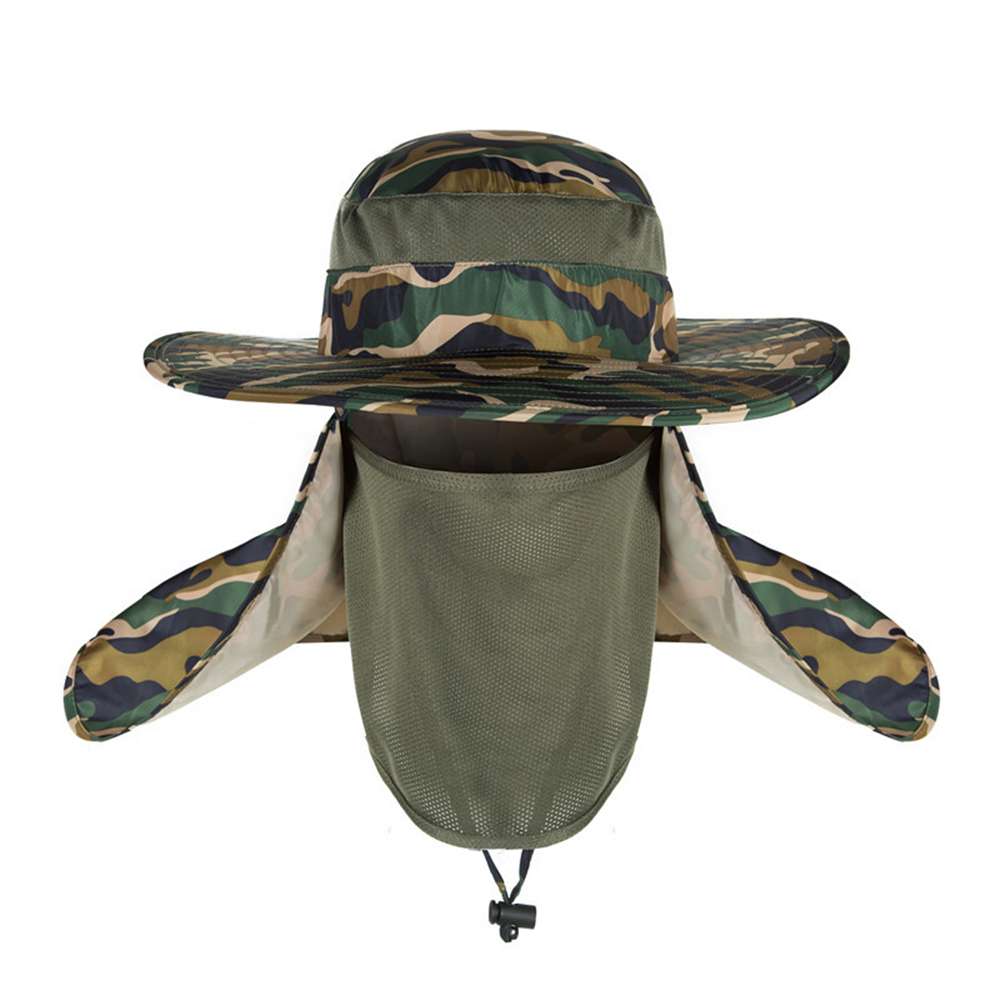 Deportes al Aire Libre Senderismo Visera Sombrero Cubierta De Cuello Cara Protección UV Pesca Sun Cap 