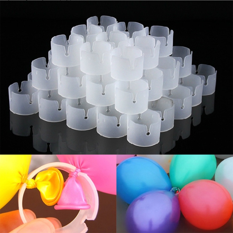 50pcs Globos Arco Hebilla Plástico Clip Soporte Globo Conector Clips Anillo Para Fiesta De Cumpleaños
