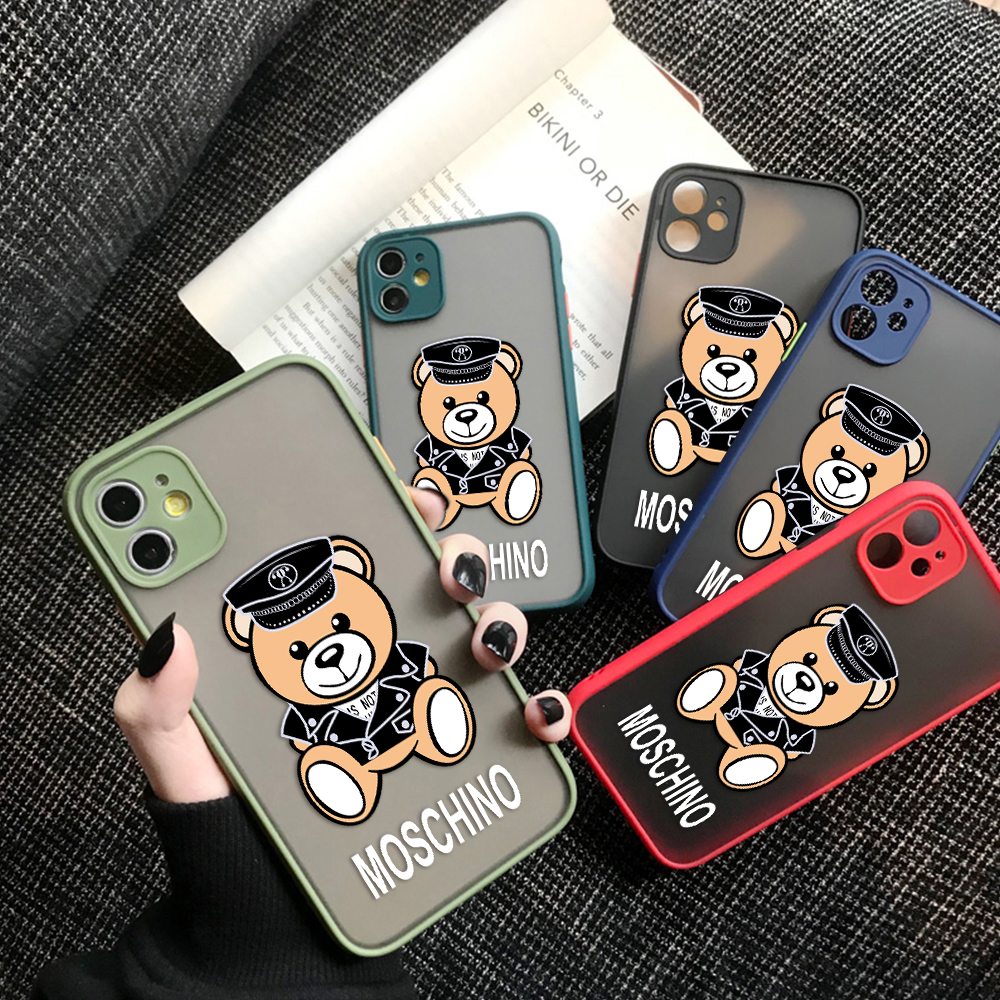 Case Iphone 12 Pro Max Mini Ip Funda Suave Para De Estuche Caso Cubierta Carcasa Cute Moschino Bear Wrist Strap Capinha Celular Case Shopee Mexico