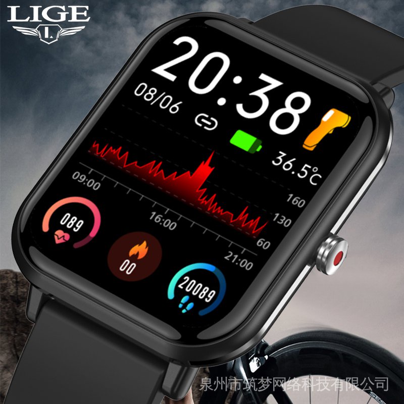 LIGE 2022 Nuevo Reloj Inteligente Señoras Pantalla Táctil Completa Deportes Fitness IP67 Impermeable Bluetooth Para Android iOS Smartwatch Hombres