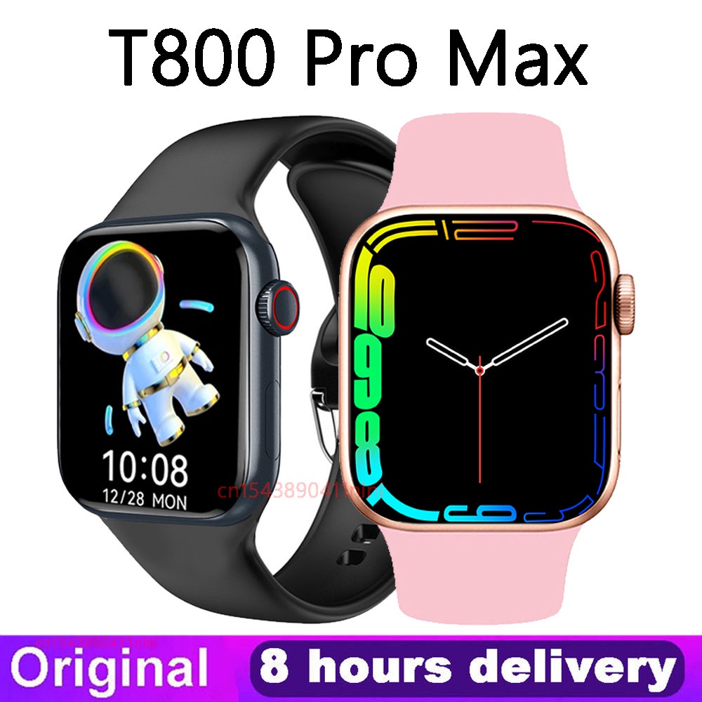 T800 PRO MAX Smart Watch Series 8 Señoras Deportes Impermeable Reloj Inteligente BT Llamada Marca Personalizada PK I7PROMAX