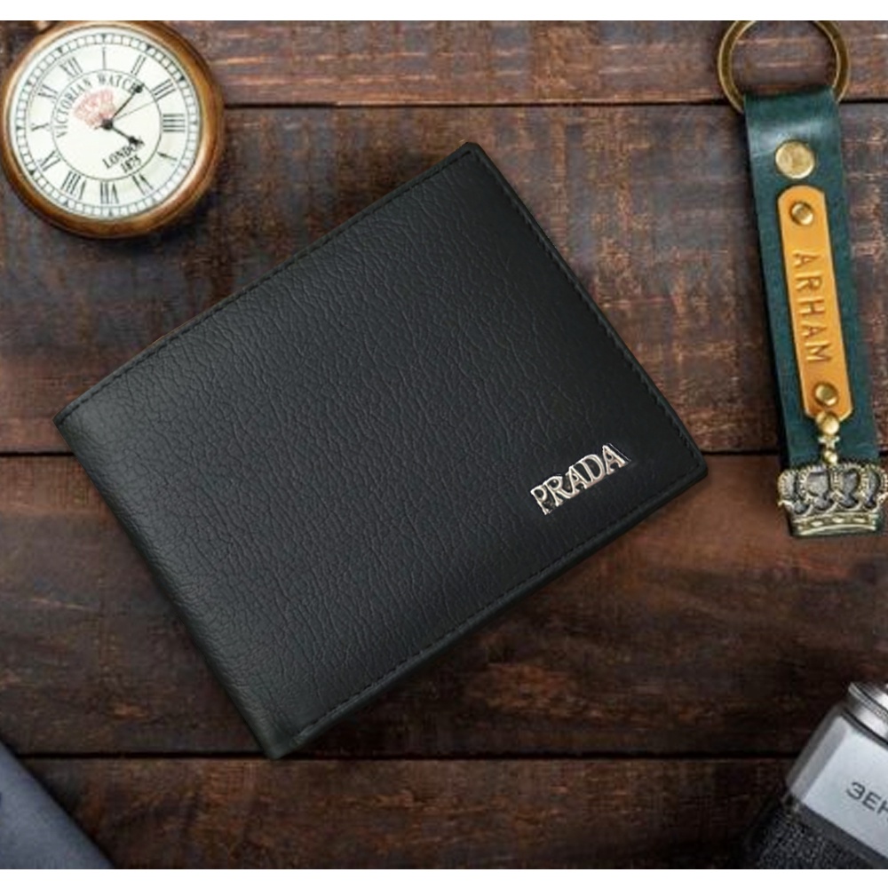 Prada cartera de los hombres KW020 cartera de cuero de los hombres cartera  de cuero de la PU cartera tamaño 5 pulgadas modelo estándar caja de  bonificación cartera | Shopee México