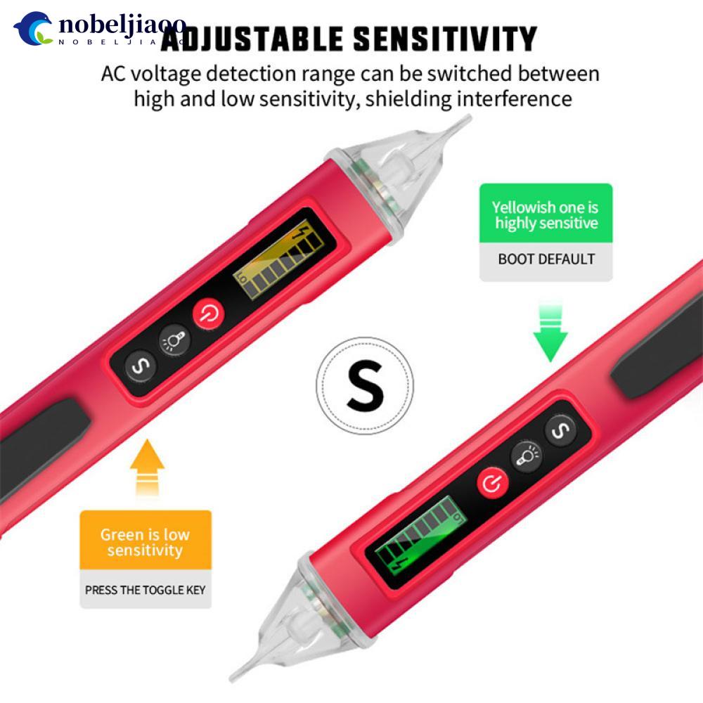 MYhose Sensor eléctrico Detectores Digitales de Voltaje CA Probador Inteligente sin Contacto Medidor de lápiz 12-1000V Corriente 