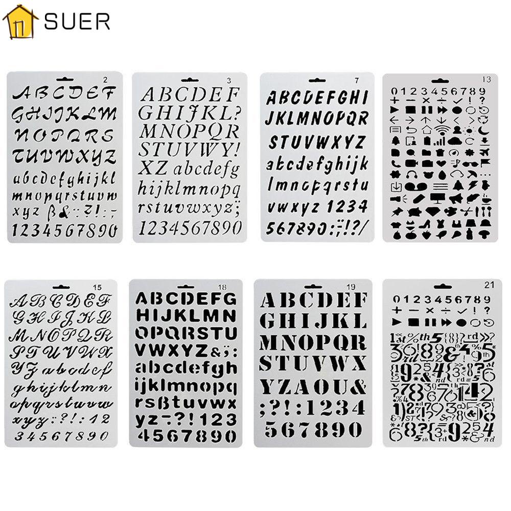 Suer Notebook Hollow Ruler Journal 26 Letters Plastic Stencils Scrapbooking Diy Stationery Diary Painting Template Shopee Mexico