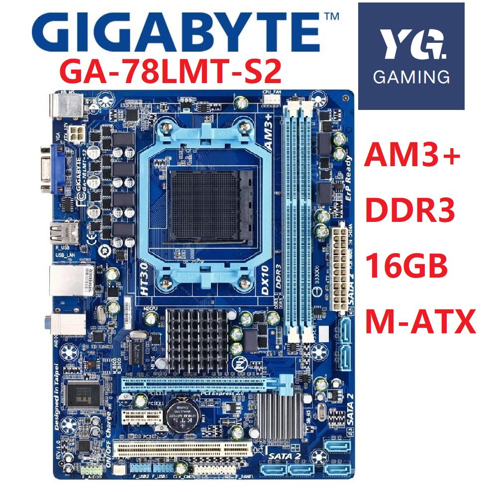 GIGABYTE GA78LMTS2 Placa Base De Escritorio 760G Socket AM3 + DDR3