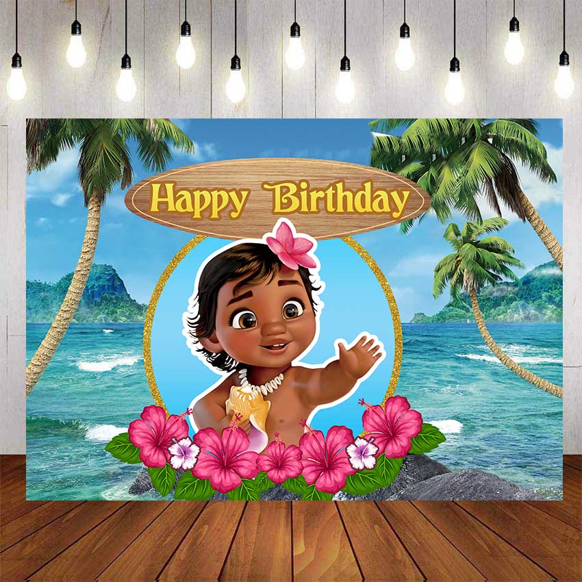 Little Baby Moana Princesa Telón De Fondo Para Fotografía Bebé Ducha Niños  Cumpleaños Mar Fiesta De Decoración Nombre Personalizado Foto | Shopee  México