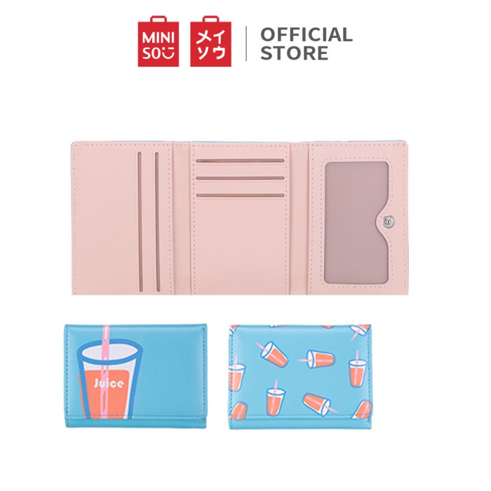 V401Bb Miniso cartera de tres pliegues de jugo Trifold cartera - selección aleatoria | Shopee México
