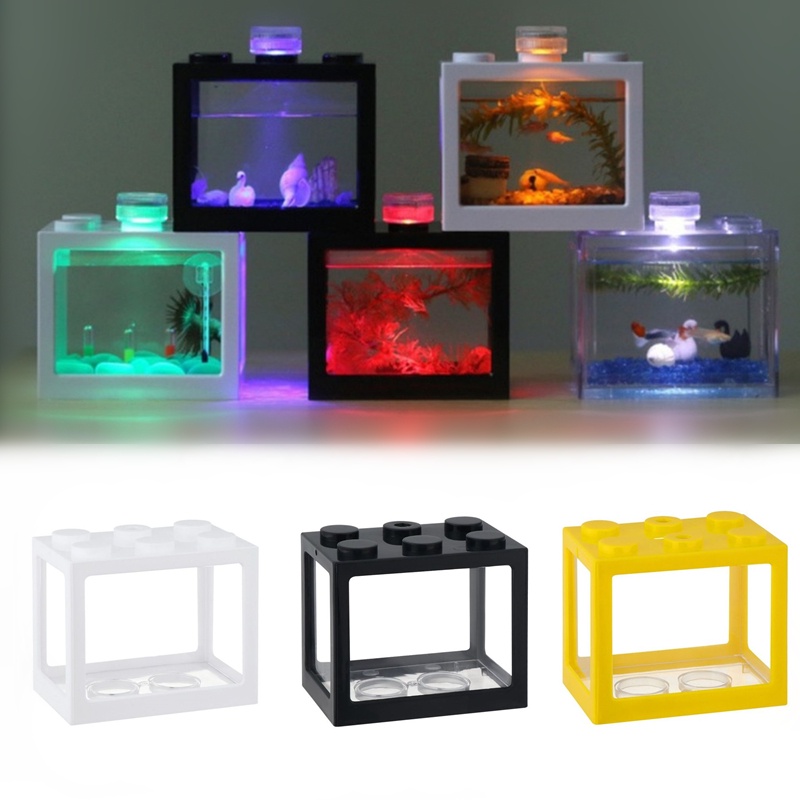 Acrílico Bloque De Construcción Tanque De Peces Betta Tazón Acuario Caja De  Cría Reptil Casa Para El Hogar Oficina Mesa Decoración | Shopee México