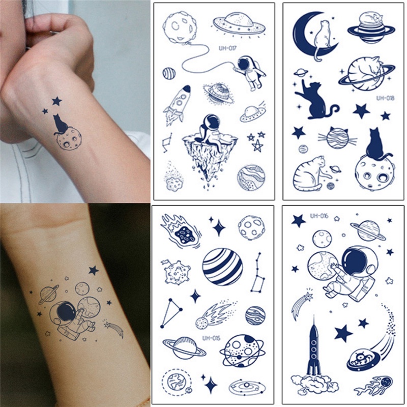 Tatuaje Mágico] Para Tatuajes De Larga Duración Para 15 Días Arte Corporal  Brazo Cintura Falsos Ovni Planeta Astronauta Estrella Luna Impermeable  Temporal | Shopee México