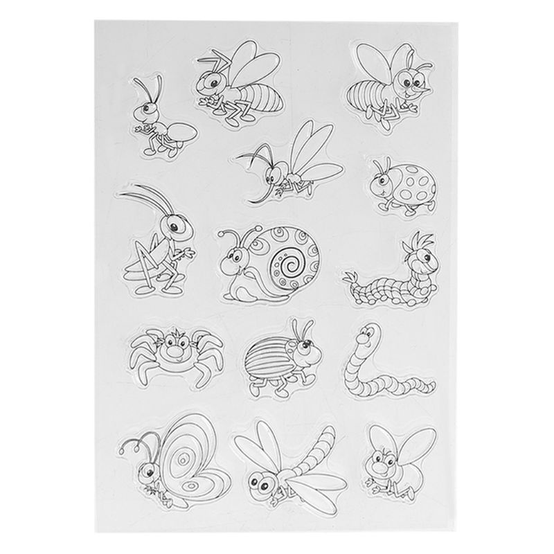 Insecto animal de silicona sello claro sello DIY álbum de recortes en relieve álbum decoración Hothap 