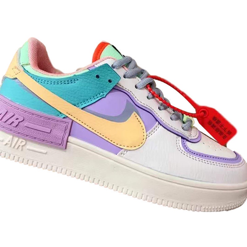 Nike Air Force 1 Shadow AF1 Hombres Zapatos Deportivos Negro Azul Polvo Macaron Tenis