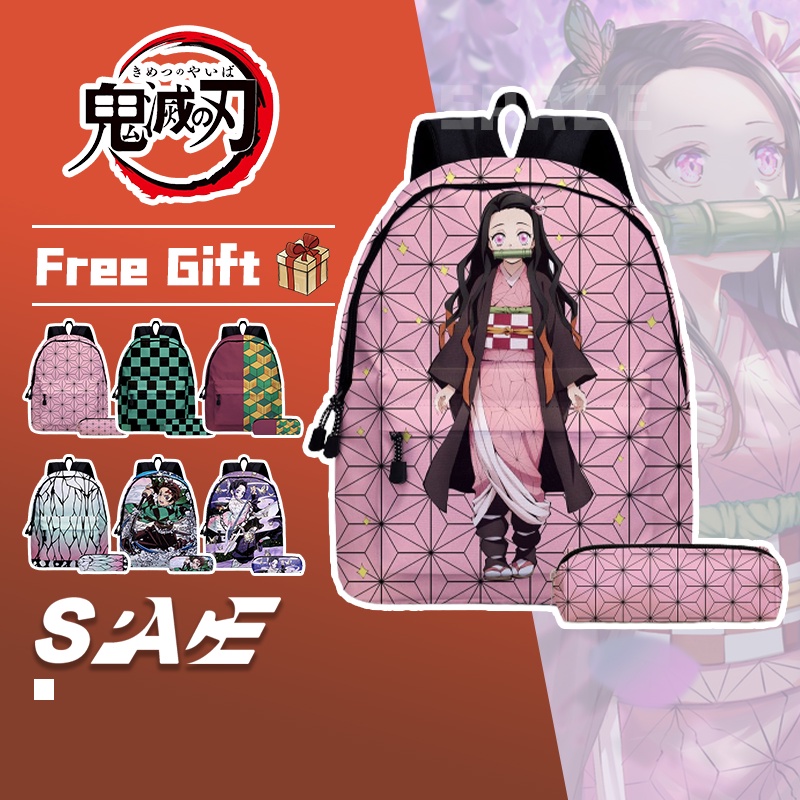 Mochila Demon Slayer Mochilas Escolares Ni os Anime Hombres Mujeres 