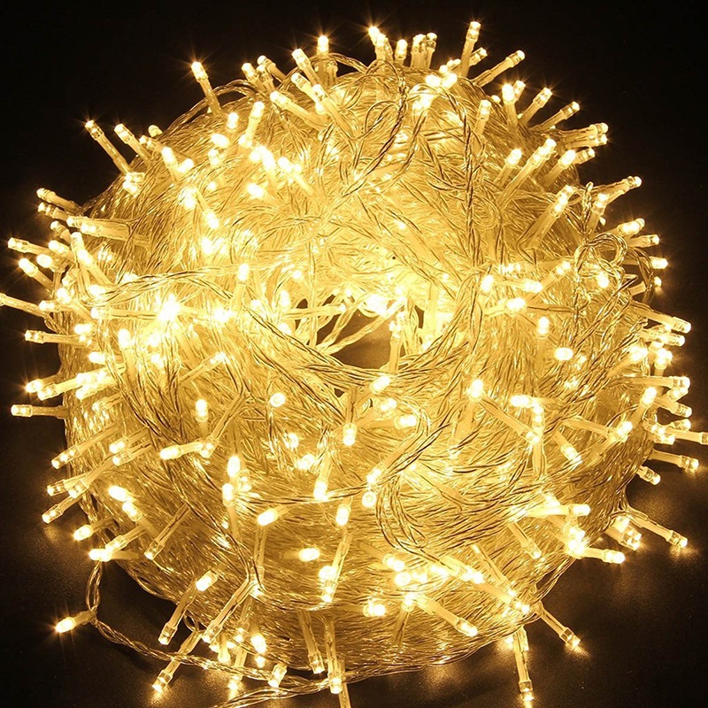 Pertop 10M 100LEDs Guirnalda de Luces Decorativas,Luces de Cadena Impermeable IP65,Luces de Hadas Decoración de Fiestas Balcón para Luces de Navidad Fiesta de Decoración Exterior y Interior 