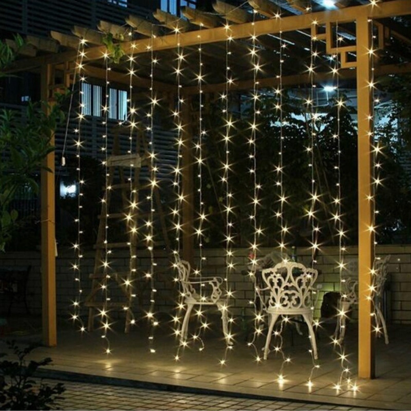 luces de hadas para Navidad 20 luces decorativas LED de color blanco cálido Luces de cadena con pilas 2,3 m decoración de invierno 