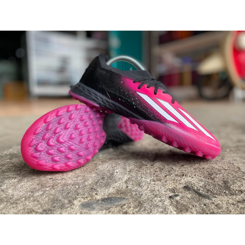 Adidas X Speedportal.1 TF turf Futsal zapatos de correr mini suela de fútbol rosa negro