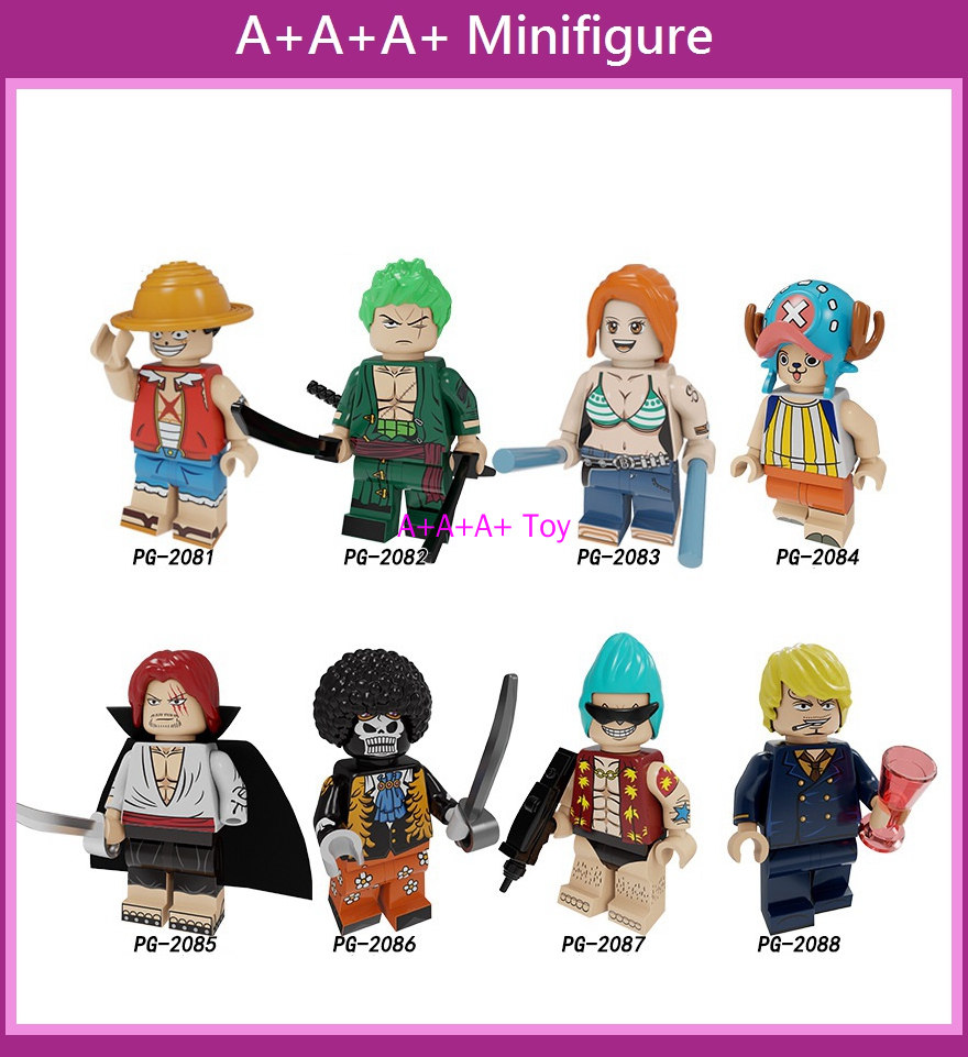 Lego Minifigures Pg8244 Pirate One Piece Luffy Solo Nami Robin Building Blocks Toys